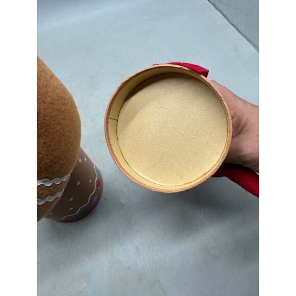 Jetmax Gingerbread Man Decorative Christmas Container With Santa Hat 16" READ - Picture 10 of 10